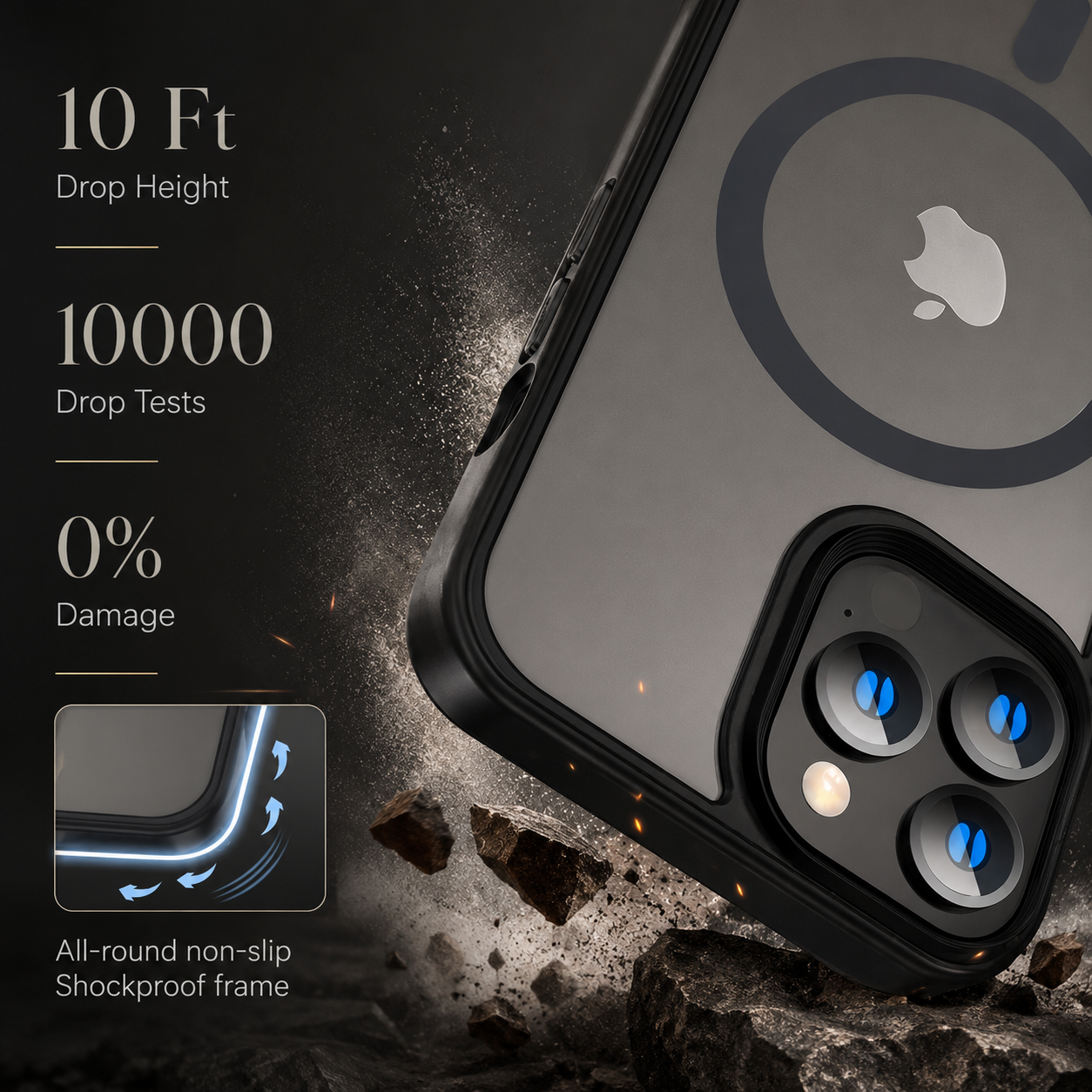 Premium iPhone Case MagSafe Compatible Clear Hybrid Cover Transparent HD Back Magnetic Shockproof Protective Camera Lens Guard Slim Full Coverage Design