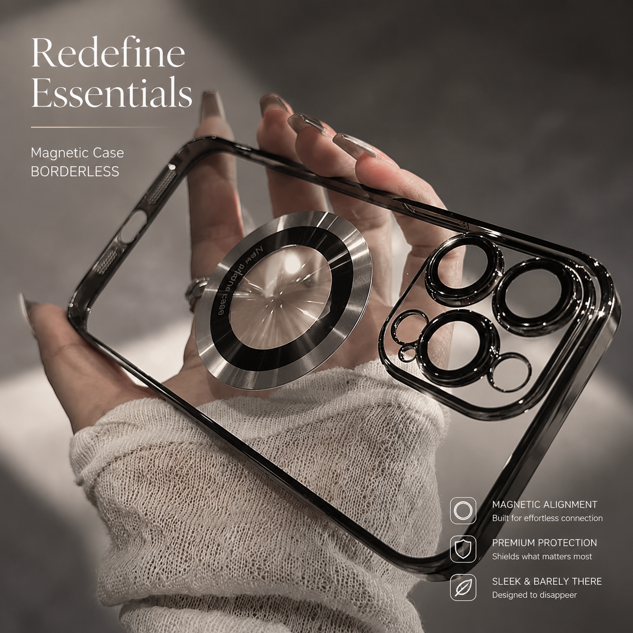 Premium iPhone Case MagSafe Compatible Clear Plated Cover Transparent Magnetic Ring Shockproof Protective Camera Lens Guard Ultra Thin Slim Design