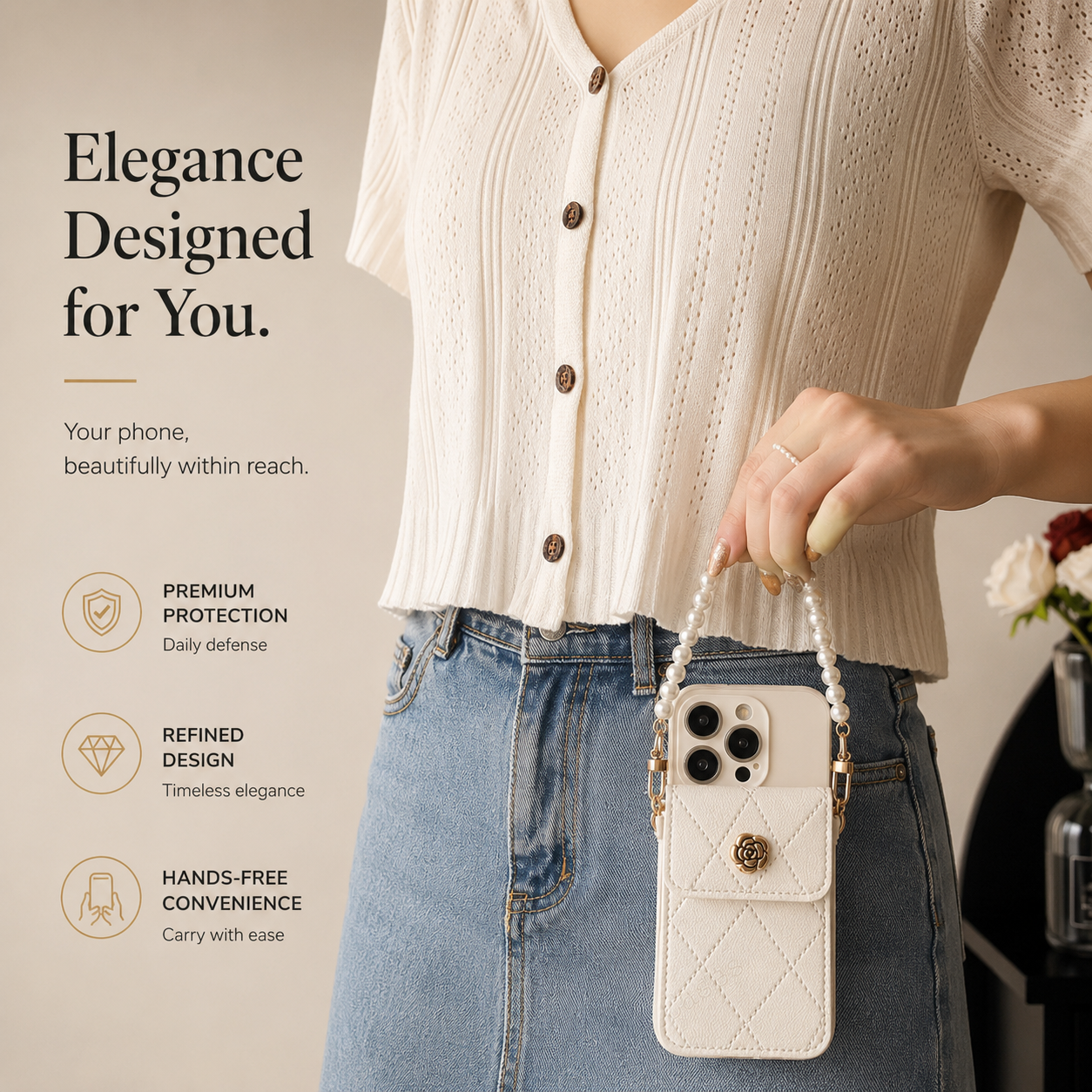 Premium iPhone Case MagSafe Compatible Crossbody Wallet Cover Card Holder Strap Magnetic Cover 3D Metal Texture Shockproof Camera Lens Protection Slim Design