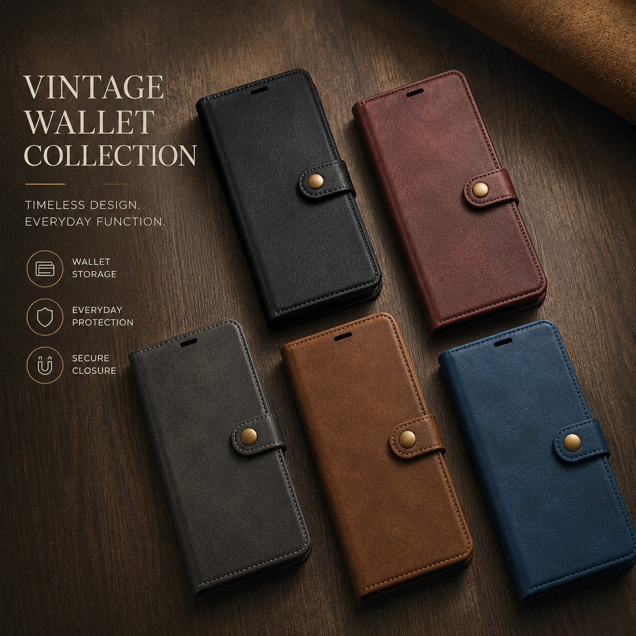 Premium iPhone Case MagSafe Compatible Detachable Leather Wallet Cover Magnetic Card Holder Shockproof Protective Camera Lens Protection Slim Design