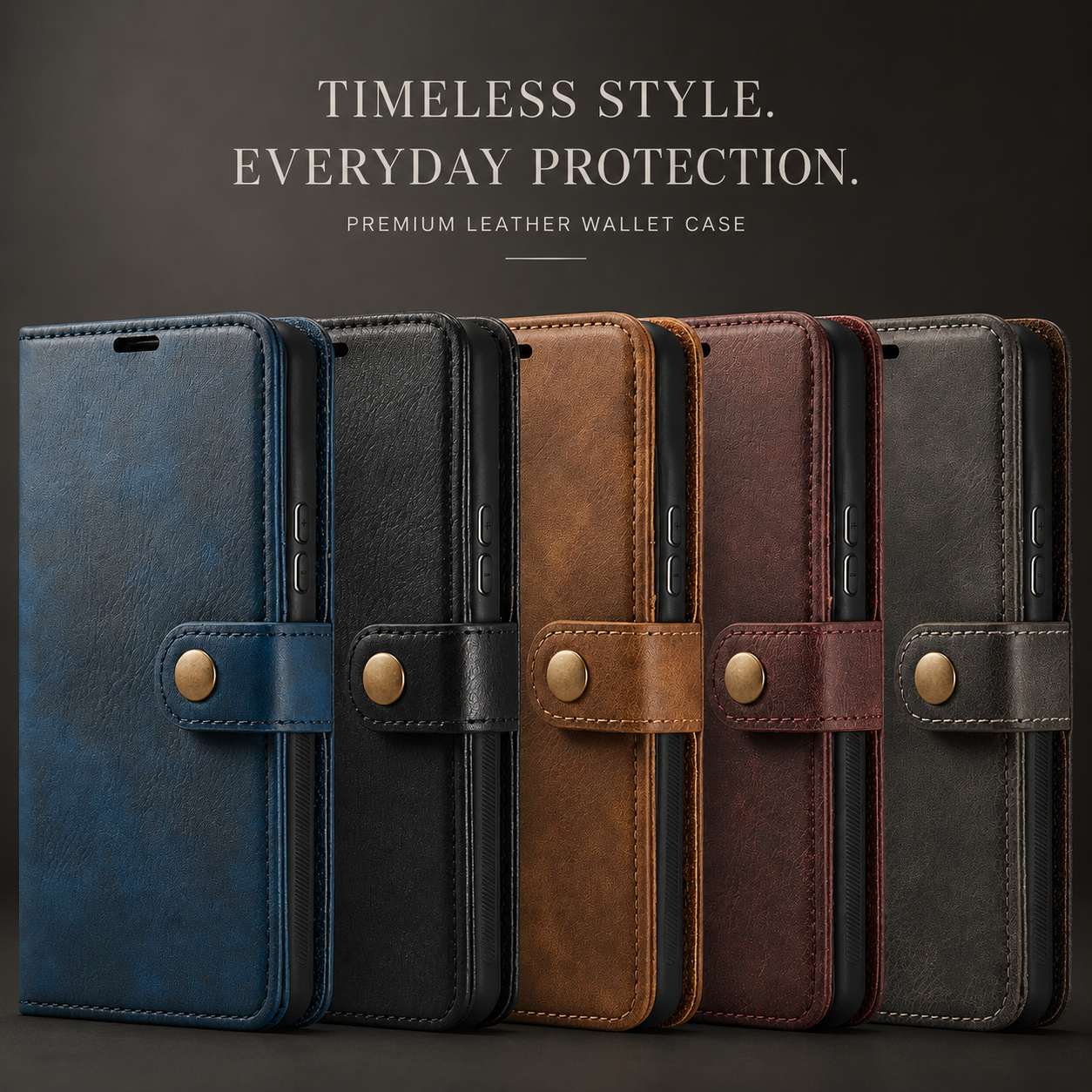 Premium iPhone Case MagSafe Compatible Detachable Leather Wallet Cover Magnetic Card Holder Shockproof Protective Camera Lens Protection Slim Design