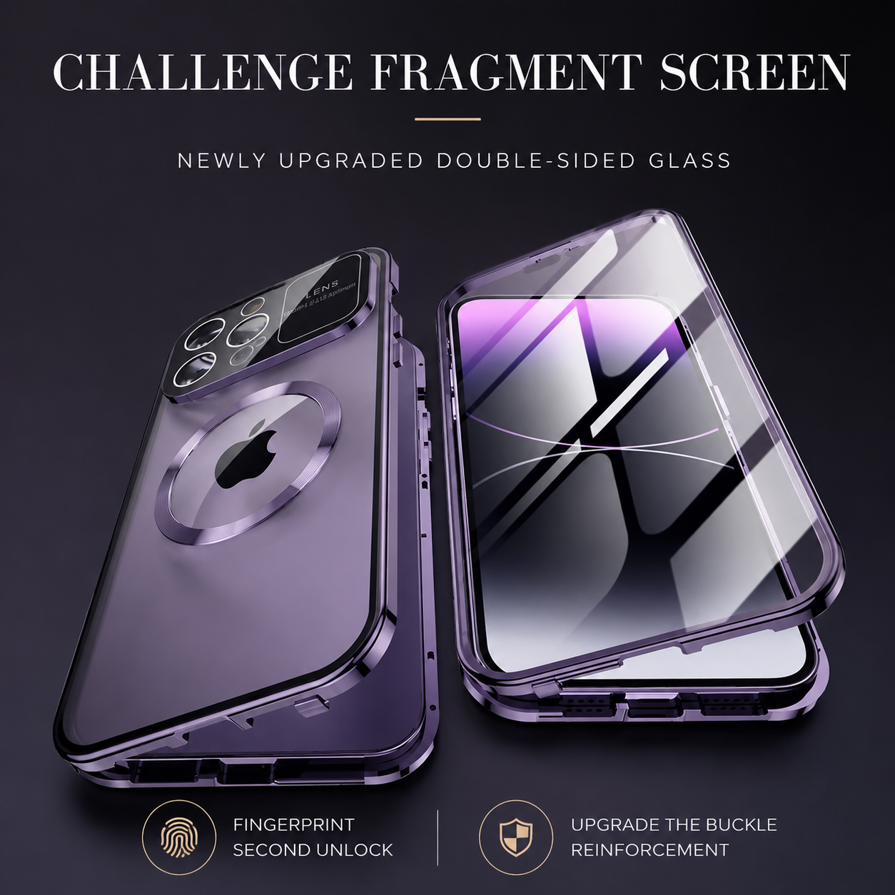 Premium iPhone Case MagSafe Compatible Double Sided Tempered Glass Magnetic Frame Shockproof Protective Cover Camera Lens Protection Full Coverage Slim Design