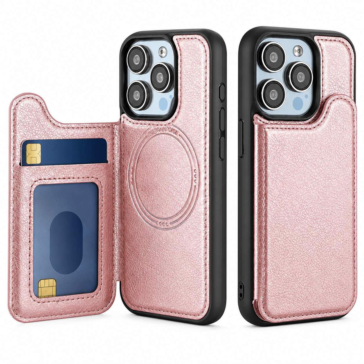 Premium iPhone Case MagSafe Compatible Flip Leather Wallet Protective Cover Card Holder Shockproof Magnetic Closure Anti Fingerprint Full Access Design
