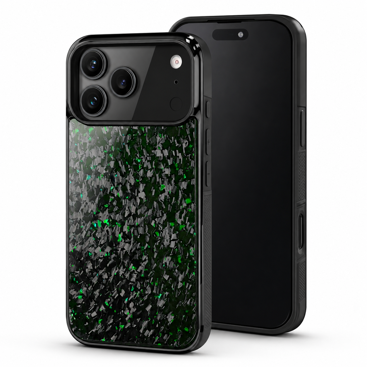 Premium iPhone Case MagSafe Compatible Forged Carbon Fiber Cover Shockproof TPU Hybrid Camera Protection Non Slip Slim Full Coverage Design