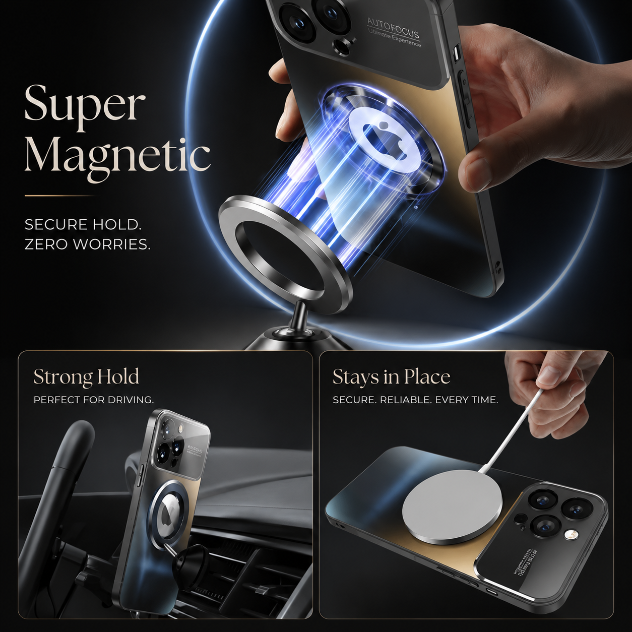 Premium iPhone Case MagSafe Compatible Glass Back Cover Magnetic Shockproof Protective Camera Lens Guard Anti Fingerprint Clear Slim Design