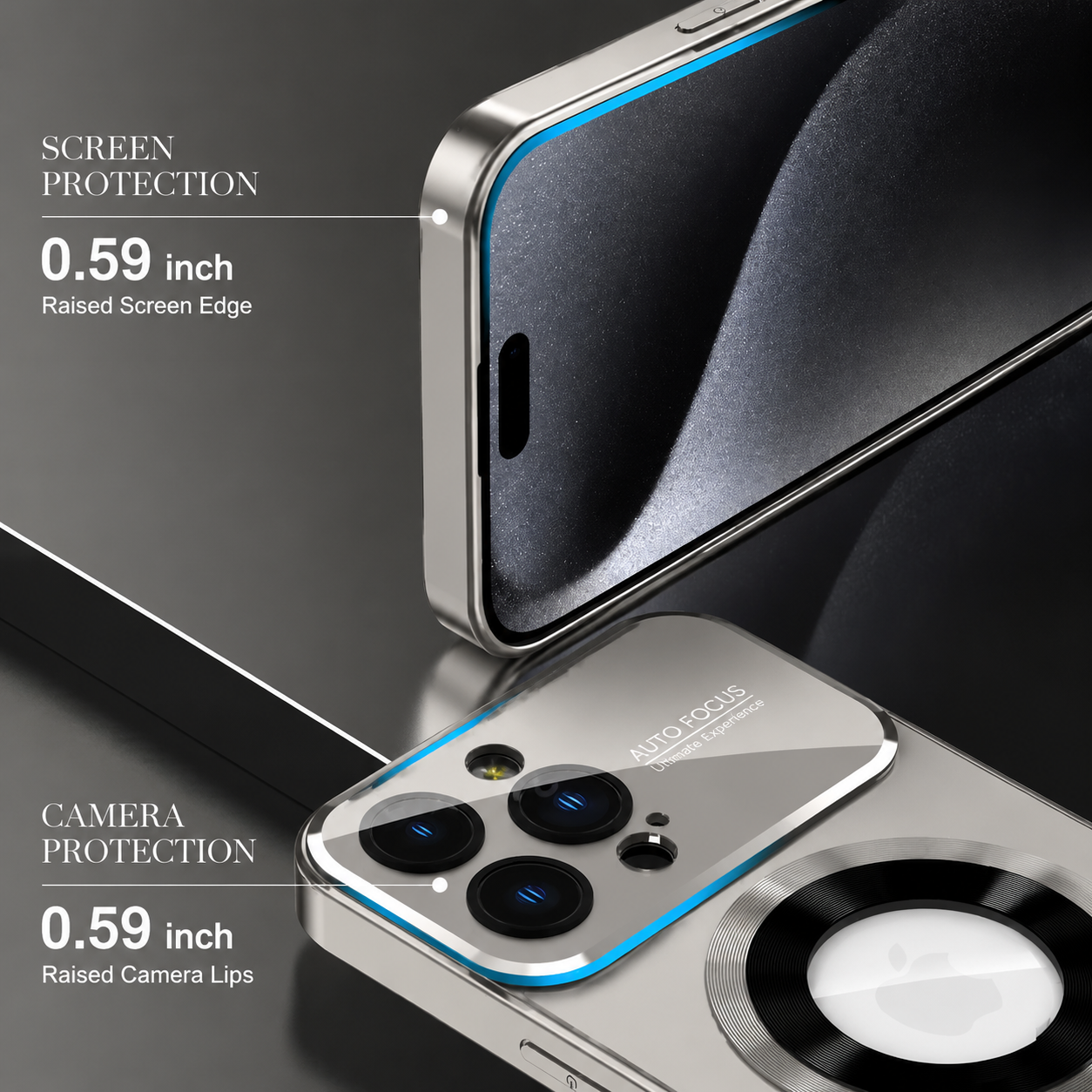 Premium iPhone Case MagSafe Compatible Glass Back Cover Magnetic Shockproof Protective Camera Lens Guard Anti Fingerprint Clear Slim Design