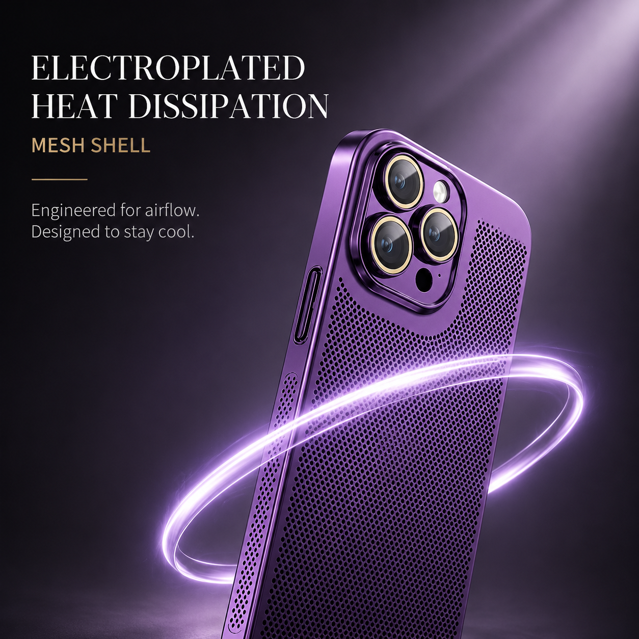 Premium iPhone Case MagSafe Compatible Honeycomb Texture Magnetic Cover Heat Dissipation Shockproof Protective Camera Lens Guard Slim Design