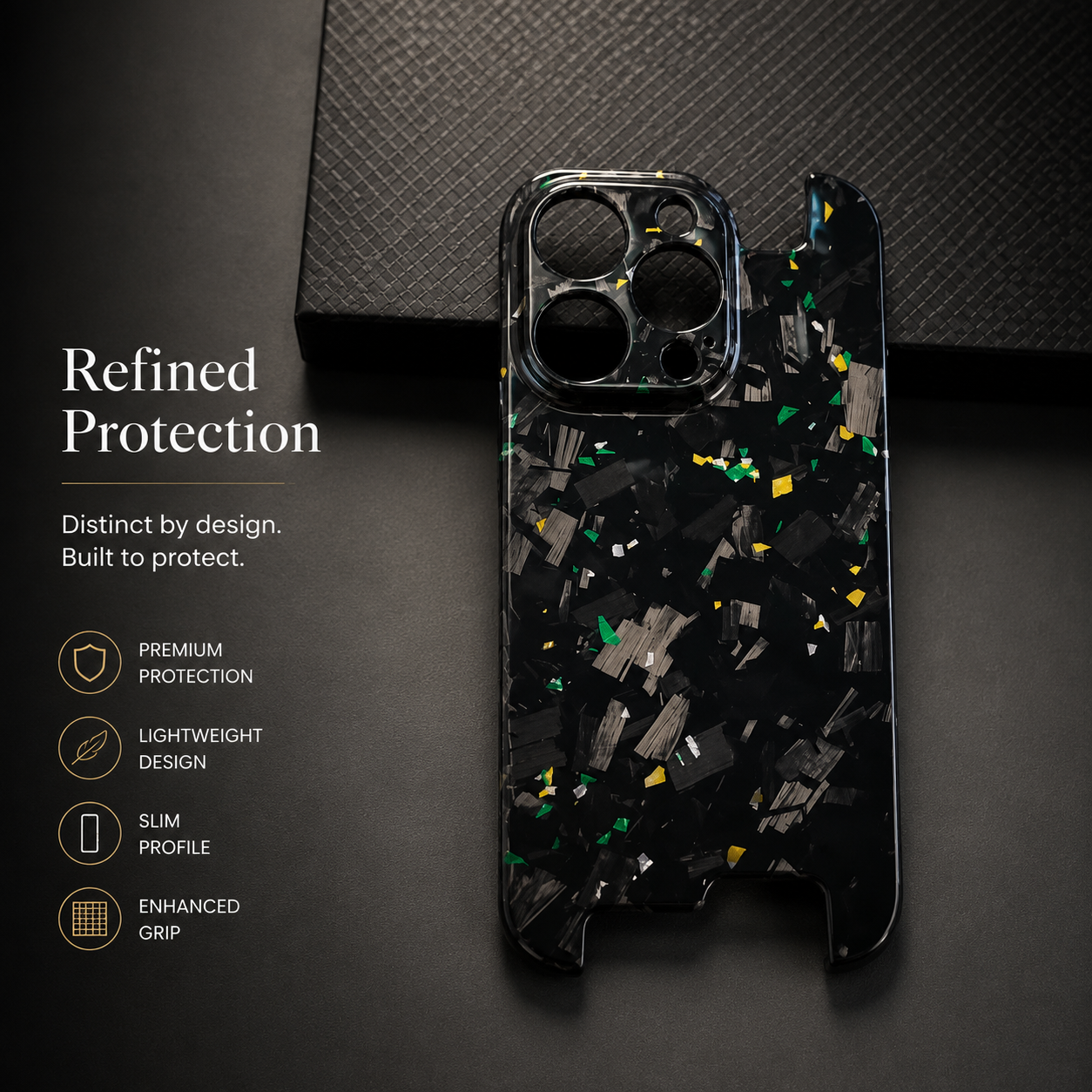 Premium iPhone Case MagSafe Compatible Kevlar Carbon Fiber Cover Magnetic Stand Hard PC Shell Camera Guard Anti Fingerprint Slim Design