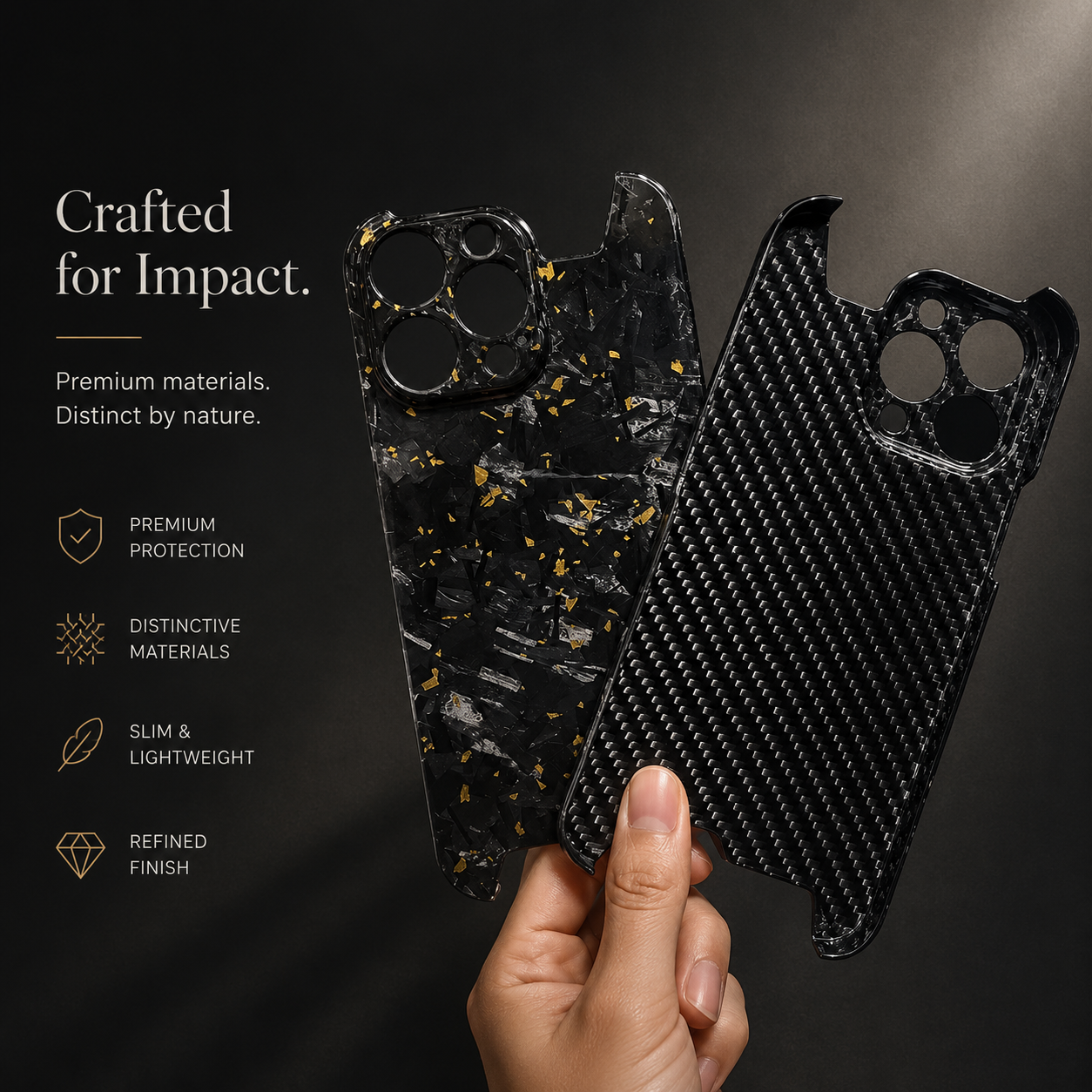 Premium iPhone Case MagSafe Compatible Kevlar Carbon Fiber Cover Magnetic Stand Hard PC Shell Camera Guard Anti Fingerprint Slim Design