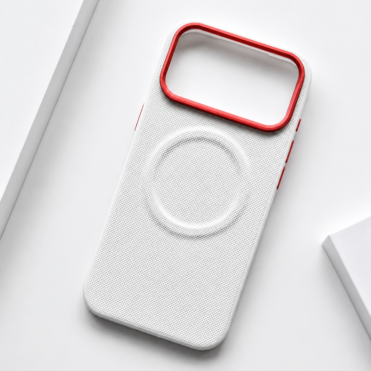 Premium iPhone Case MagSafe Compatible Leather Cover Shockproof PC TPU Hybrid Diamond Texture Camera Protection Non Slip Slim Full Coverage Design