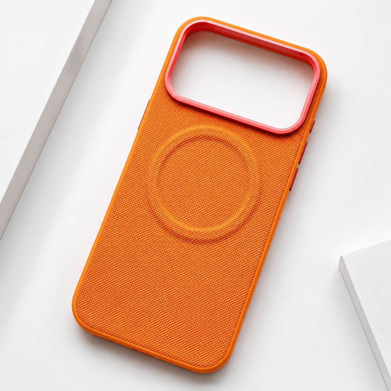 Premium iPhone Case MagSafe Compatible Leather Cover Shockproof PC TPU Hybrid Diamond Texture Camera Protection Non Slip Slim Full Coverage Design
