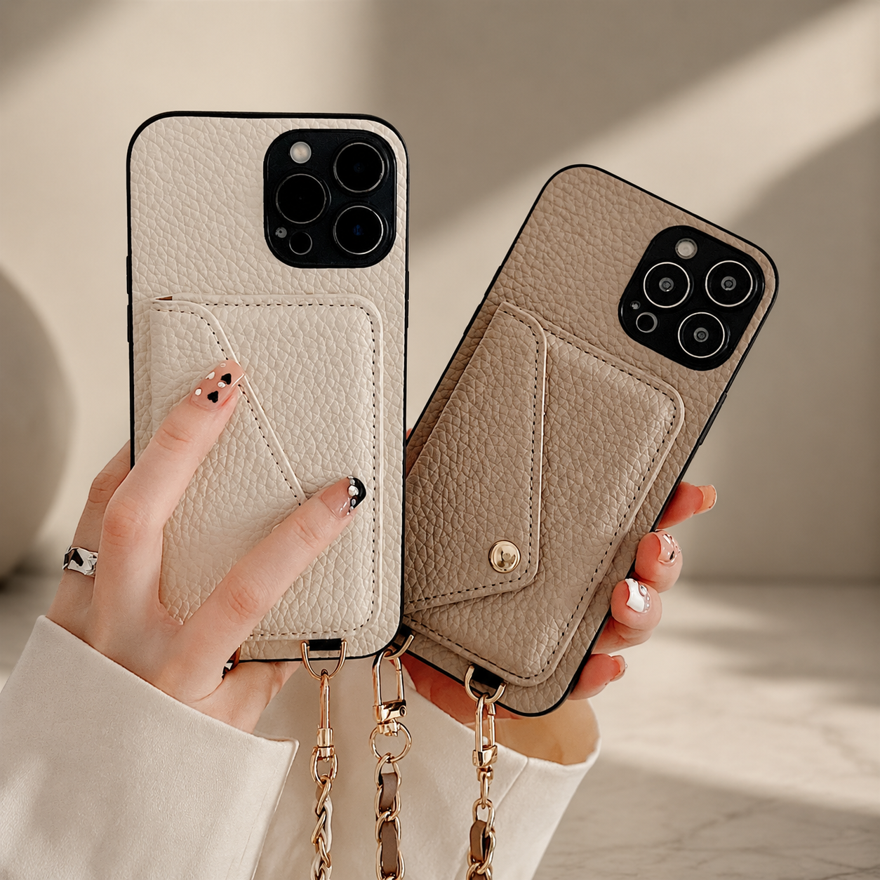 Premium iPhone Case MagSafe Compatible Leather Crossbody Wallet Cover Card Holder Strap Magnetic Shockproof Protective Camera Lens Guard Slim Design