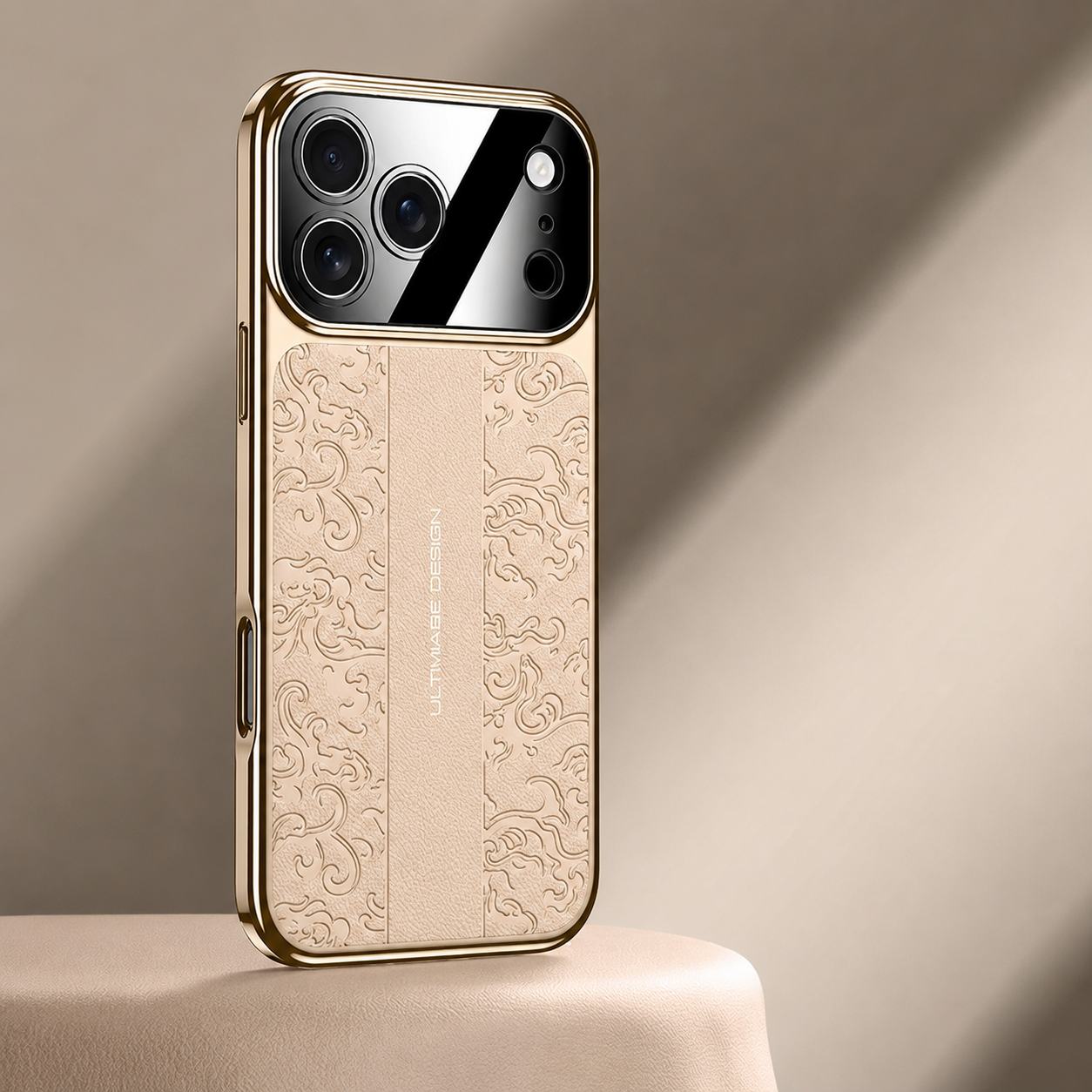 Premium iPhone Case MagSafe Compatible Leather TPU Cover Electroplated Frame Dual Layer Shockproof Anti Fingerprint Non Slip Slim Protective Design