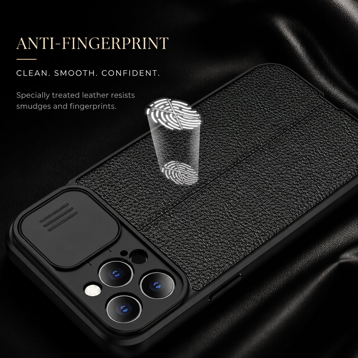 Premium iPhone Case MagSafe Compatible Leather Texture Sliding Camera Cover Magnetic Cover Shockproof Protective Lens Guard Slim Design