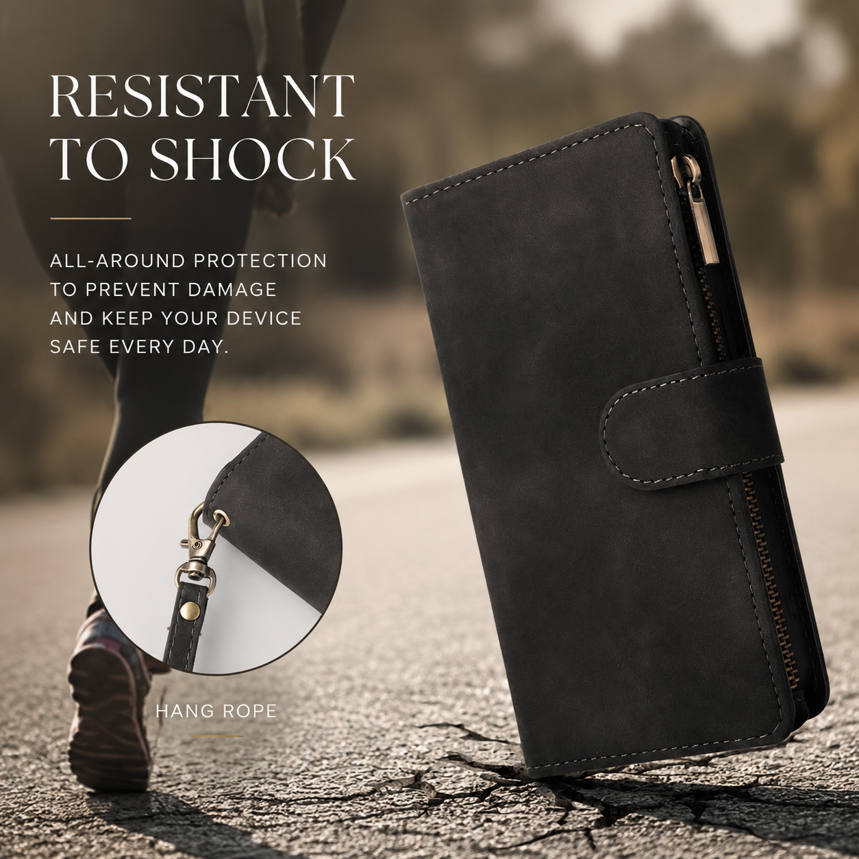 Premium iPhone Case MagSafe Compatible Leather Wallet Cover Card Holder Magnetic Closure Shockproof Protective Camera Lens Guard Slim Design