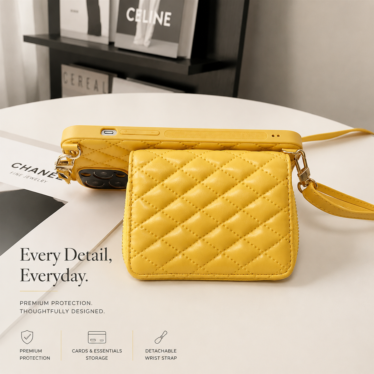 Premium iPhone Case MagSafe Compatible Leather Zipper Wallet Cover Crossbody Strap Card Holder Magnetic Shockproof Camera Lens Protection Slim Design