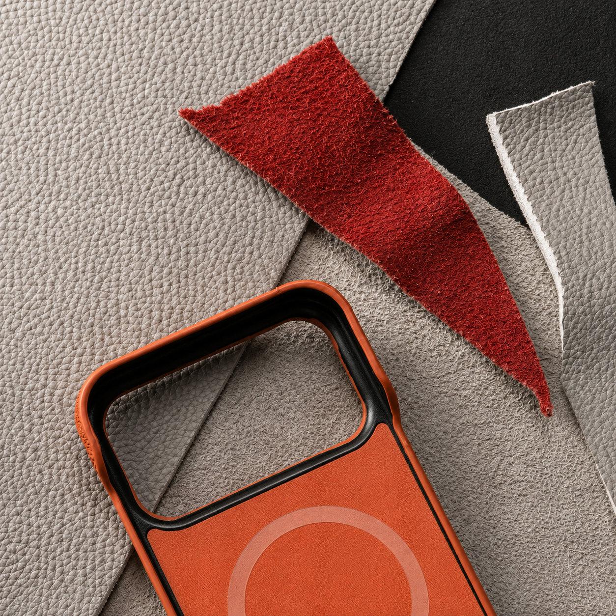 Premium iPhone Case MagSafe Compatible Lychee Cowhide Leather Luxury PC Shockproof Protective Cover Slim Full Coverage Magnetic Back Case