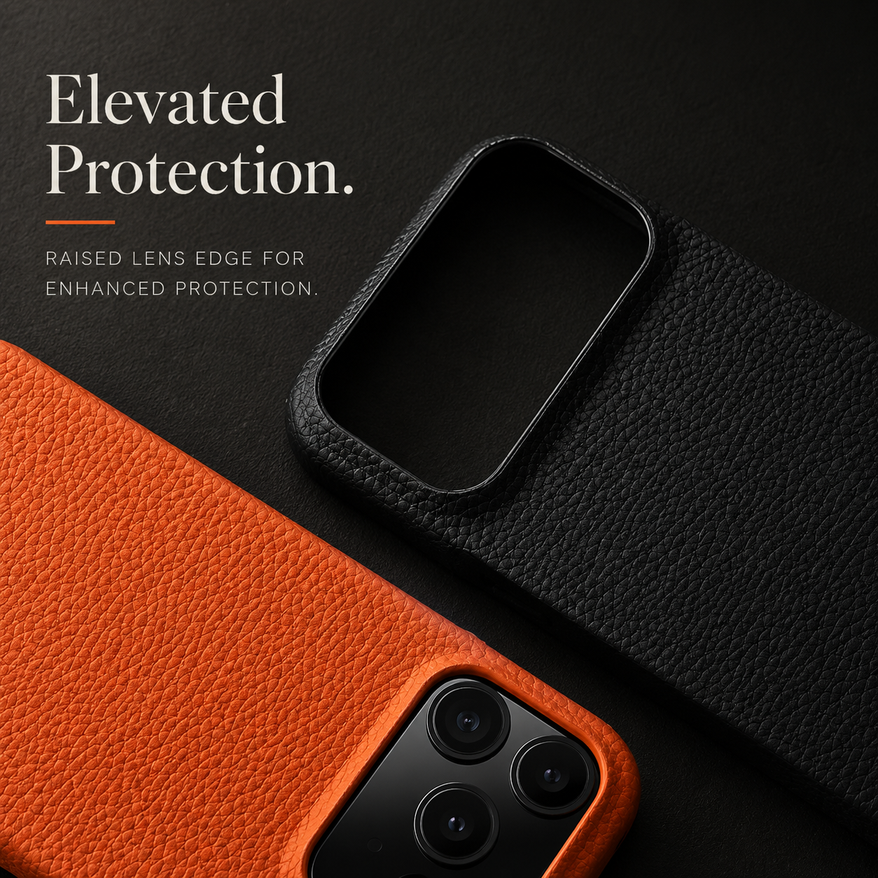 Premium iPhone Case MagSafe Compatible Lychee Cowhide Leather PC Shockproof Luxury Protective Cover Handmade Full Coverage Magnetic Back Design