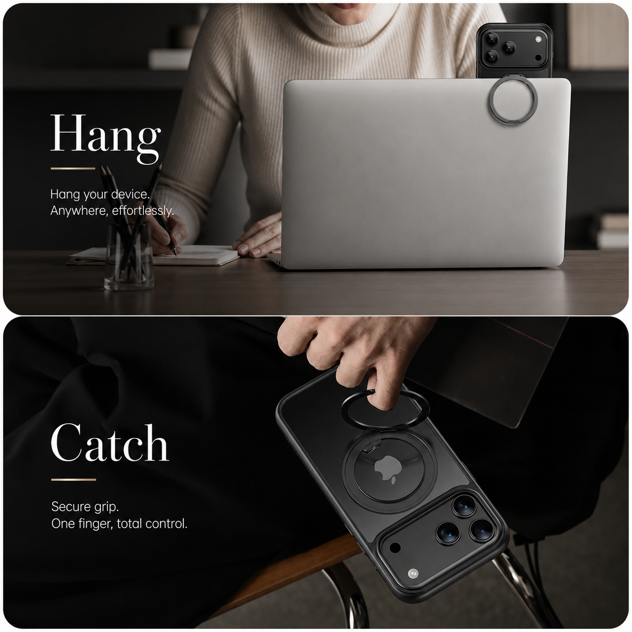 Premium iPhone Case MagSafe Compatible Magnetic 360 Rotating Stand Mechanical Design Shockproof PC TPU Metal Camera Protection Full Coverage