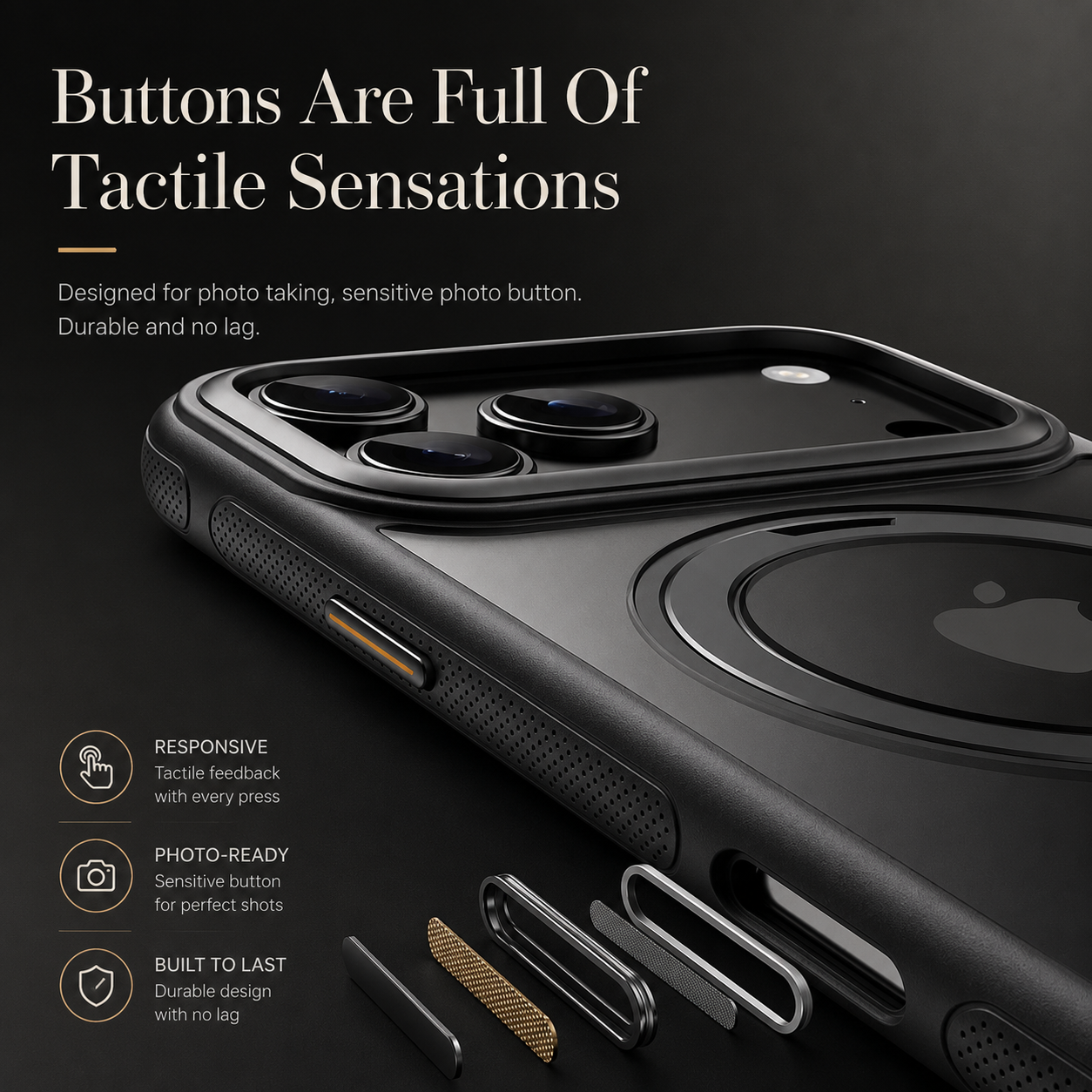 Premium iPhone Case MagSafe Compatible Magnetic 360 Rotating Stand Mechanical Design Shockproof PC TPU Metal Camera Protection Full Coverage