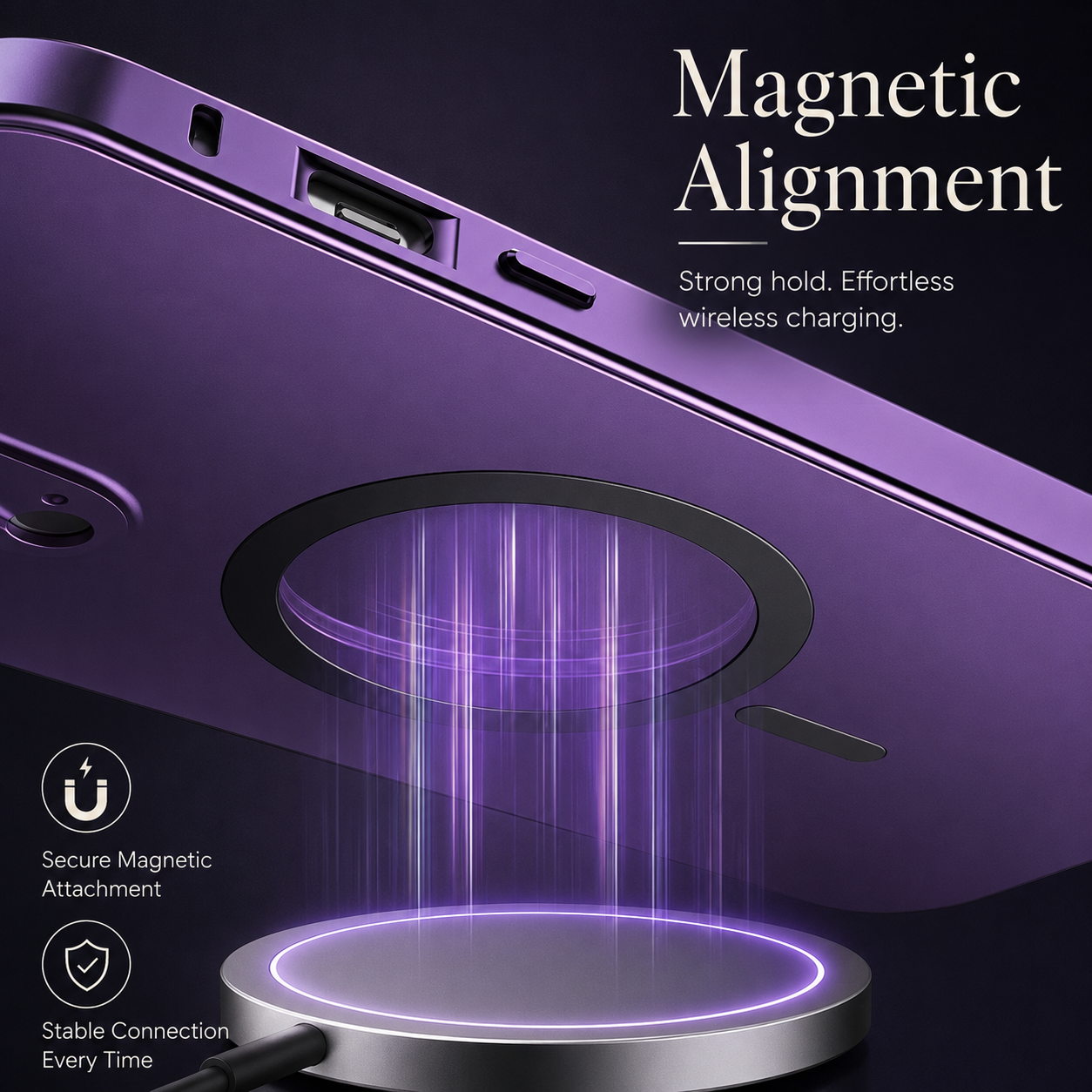 Premium iPhone Case MagSafe Compatible Magnetic Aluminum Frame Protective Cover PC Hard Back Shockproof Matte Anti Fingerprint Slim Full Coverage Design