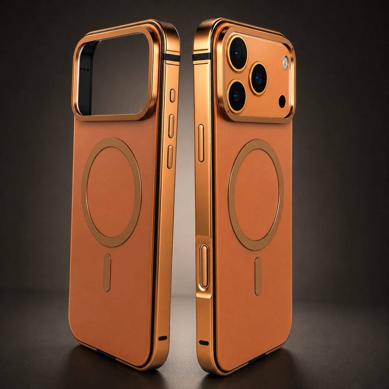 Premium iPhone Case MagSafe Compatible Magnetic Aluminum Frame Slim Metal Bumper Shockproof Anti Drop Camera Protection Full Coverage Cover