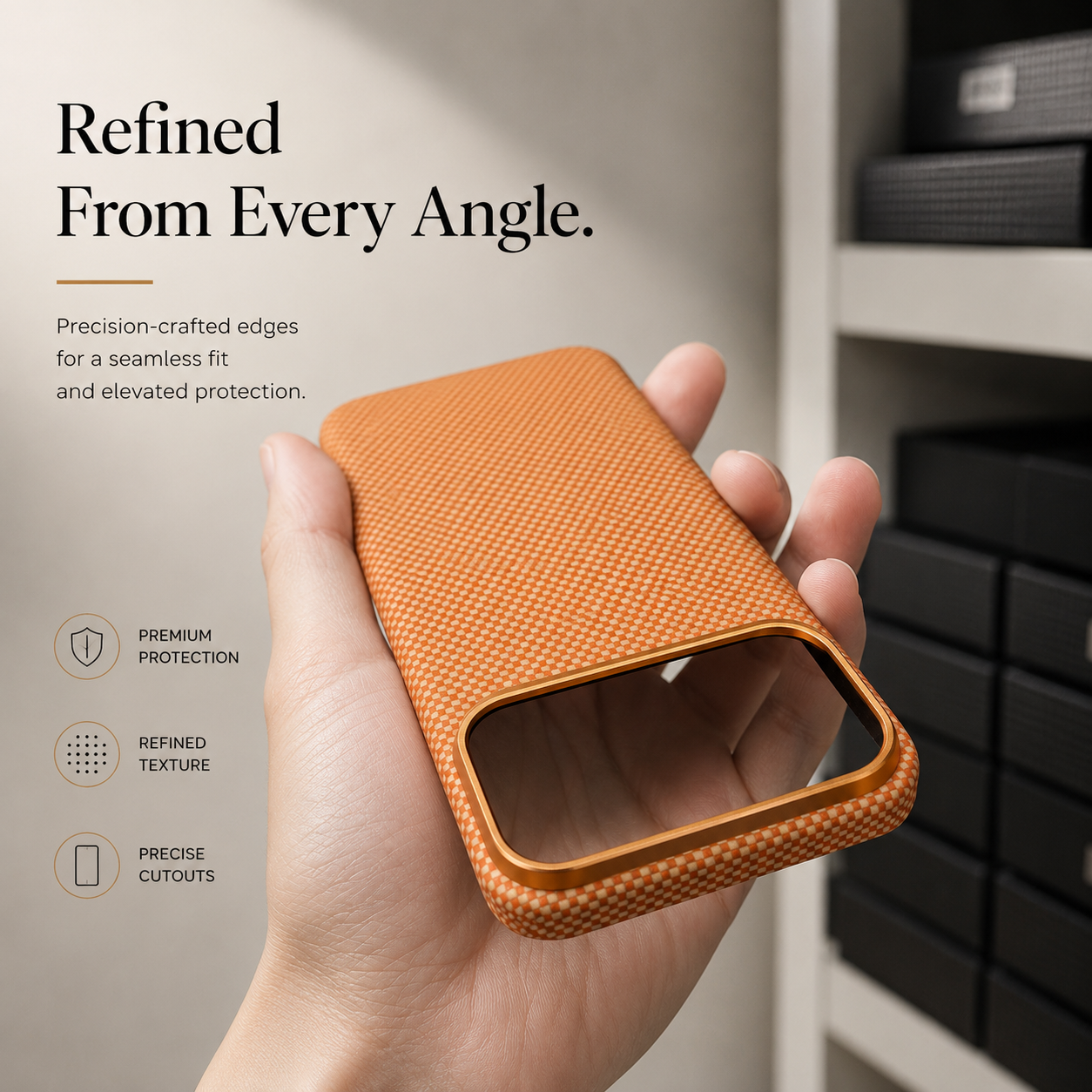 Premium iPhone Case MagSafe Compatible Magnetic Aramid Fiber Cover Carbon Texture Shockproof Anti Scratch Slim Lightweight Full Body Protection
