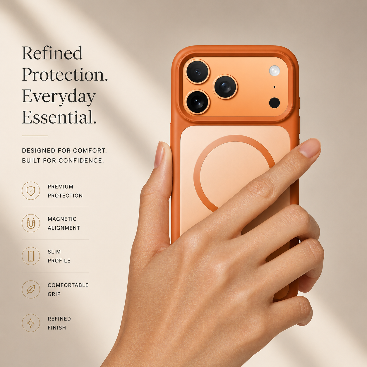 Premium iPhone Case MagSafe Compatible Magnetic Clear Armor Cover Shockproof Anti Scratch Transparent Camera Protection Slim Lightweight Full Coverage