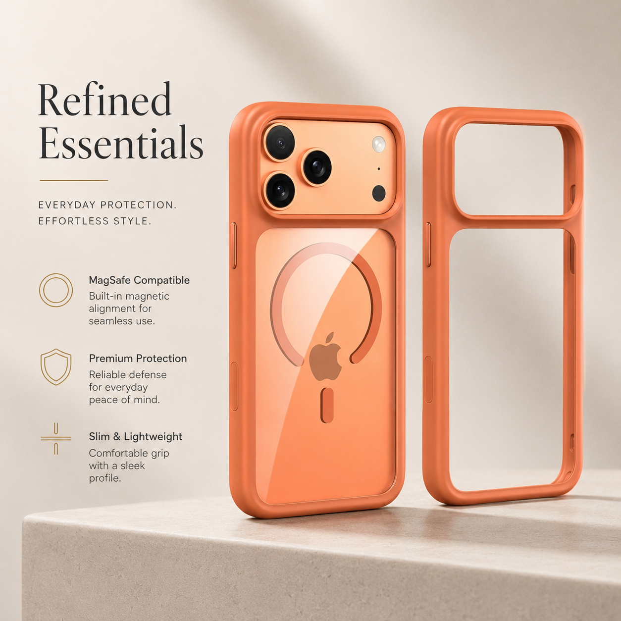 Premium iPhone Case MagSafe Compatible Magnetic Clear Armor Cover Shockproof Anti Scratch Transparent Camera Protection Slim Lightweight Full Coverage
