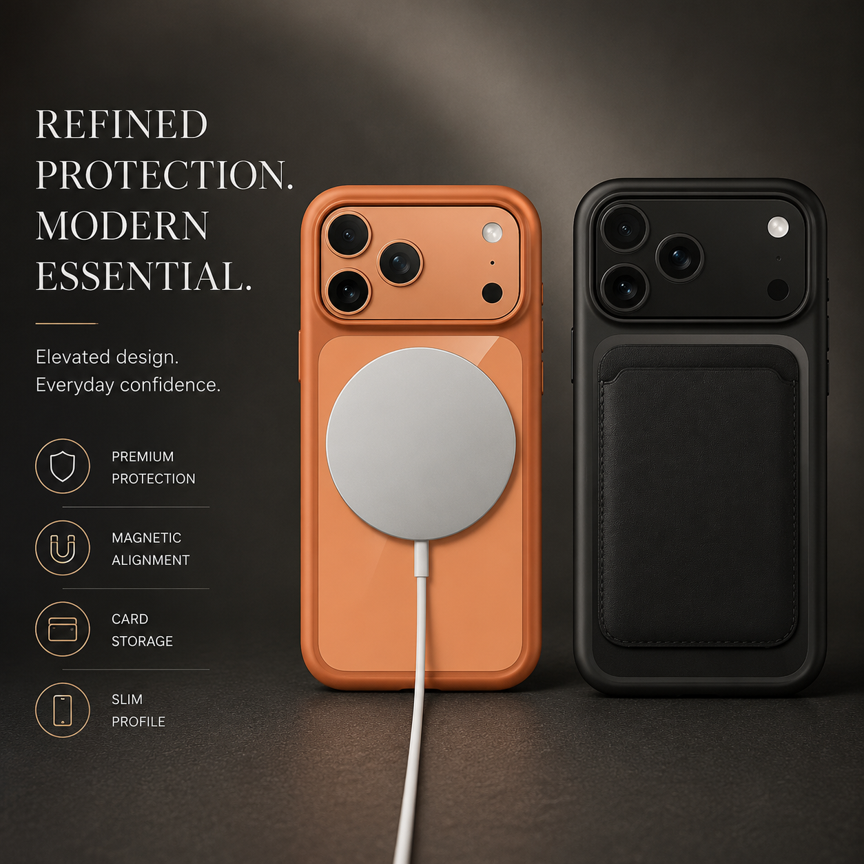 Premium iPhone Case MagSafe Compatible Magnetic Clear Armor Cover Shockproof Anti Scratch Transparent Camera Protection Slim Lightweight Full Coverage