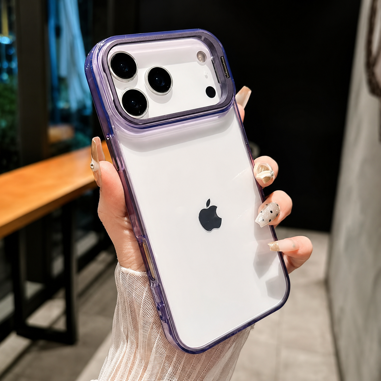 Premium iPhone Case MagSafe Compatible Magnetic Clear Protective Cover Camera Lens Stand Shockproof PC TPU Bumper Slim Full Coverage Design