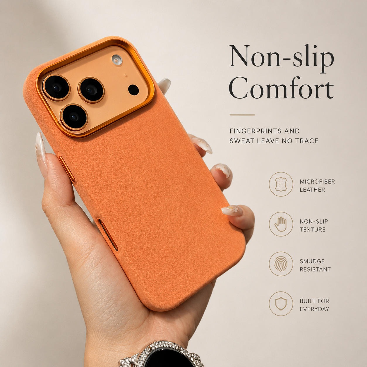 Premium iPhone Case MagSafe Compatible Magnetic Fiber Leather Cover Slim Shockproof Anti Fingerprint Non Slip Matte Camera Protection Full Coverage