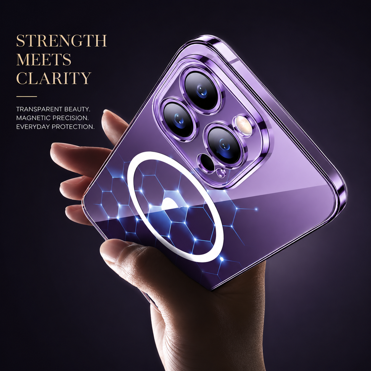 Premium iPhone Case MagSafe Compatible Magnetic Fit Double Sided Tempered Glass Metal Frame Ultra Thin 360 Full Body Shockproof Cover Camera Lens Protection