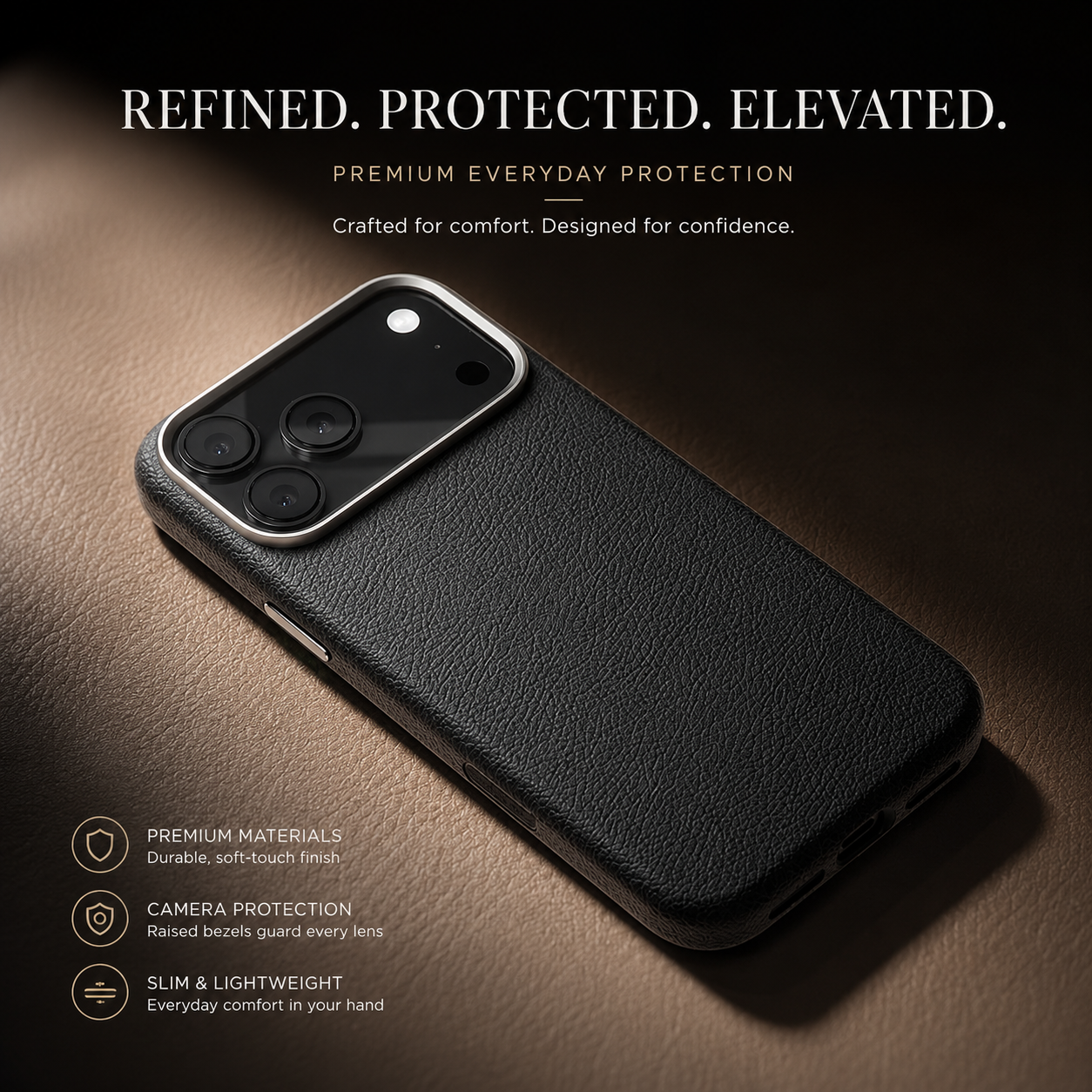 Premium iPhone Case MagSafe Compatible Magnetic Leather Cover Full Protection Camera Protection Anti Scratch Slim Lightweight Protective Design
