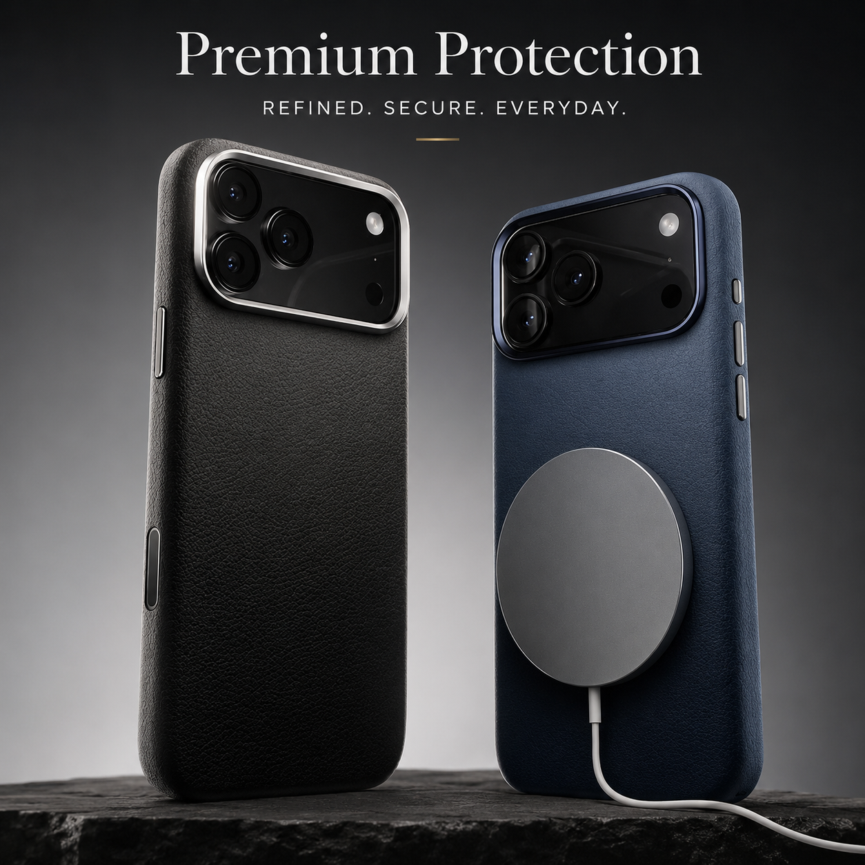 Premium iPhone Case MagSafe Compatible Magnetic Leather Cover Full Protection Camera Protection Anti Scratch Slim Lightweight Protective Design
