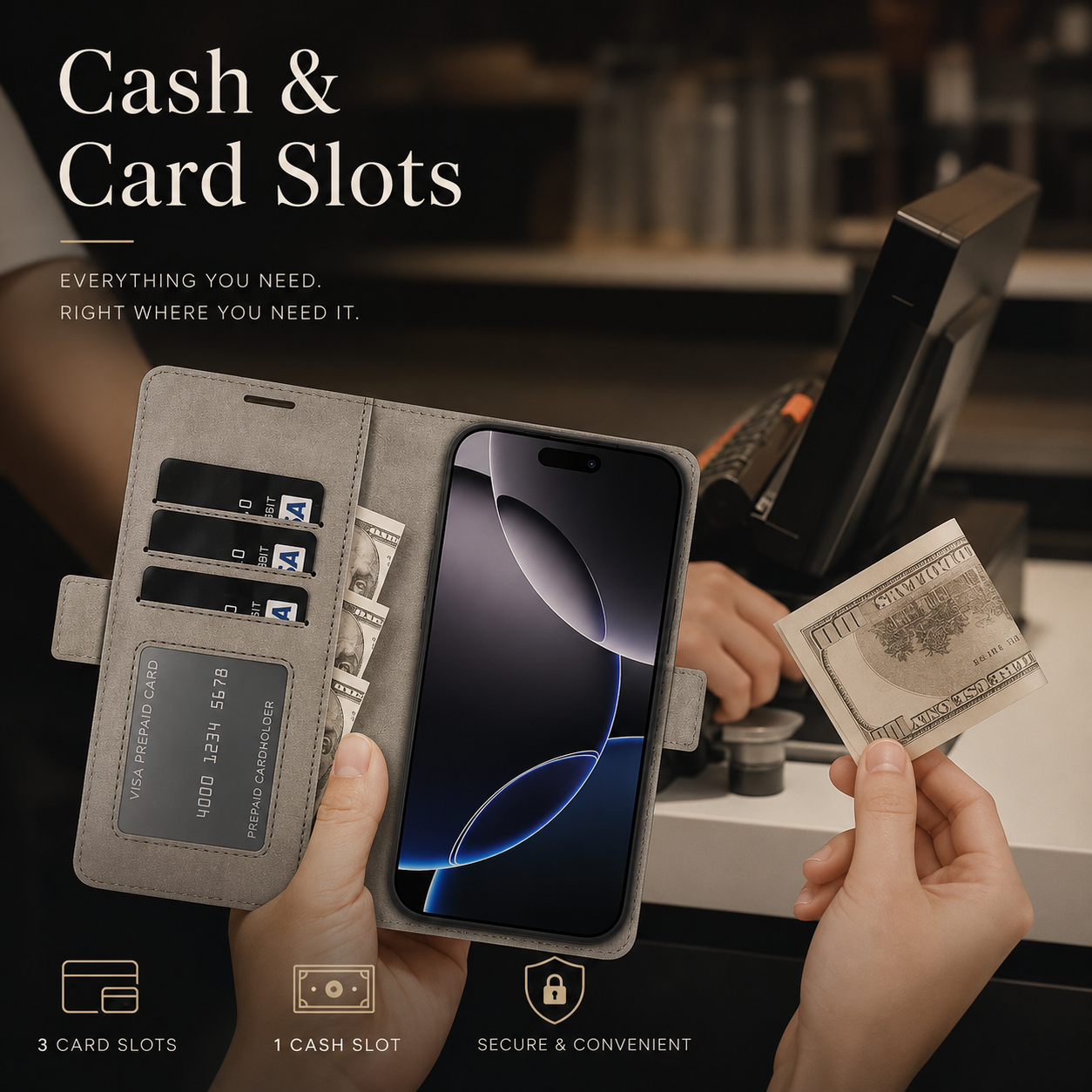 Premium iPhone Case MagSafe Compatible Magnetic Leather Wallet Cover Flip Card Holder Dual Layer Shockproof Matte Anti Fingerprint Protective Full Coverage