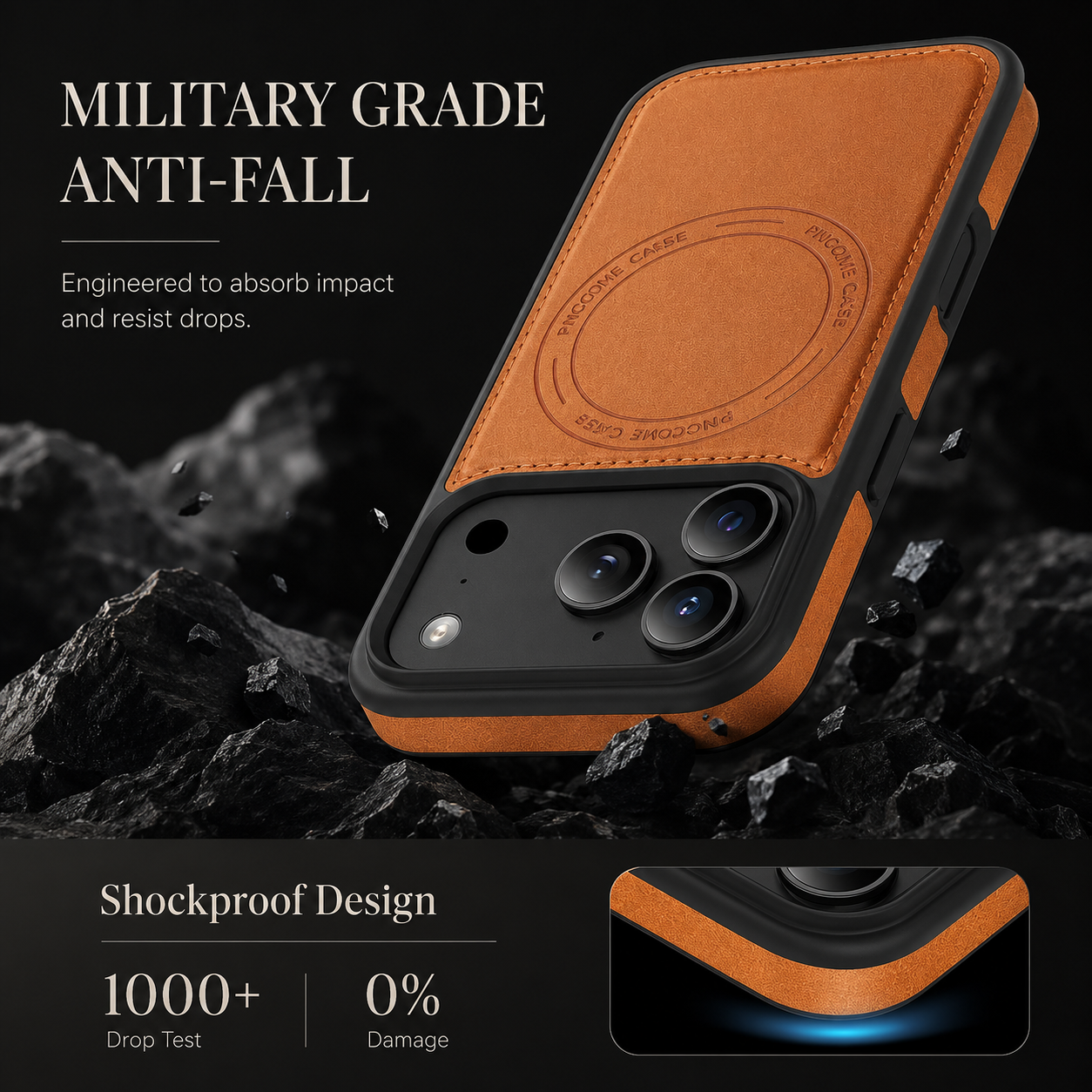 Premium iPhone Case MagSafe Compatible Magnetic Leather Wallet Cover RFID Blocking Card Holder Shockproof Protective Cover Anti Scratch Full Coverage