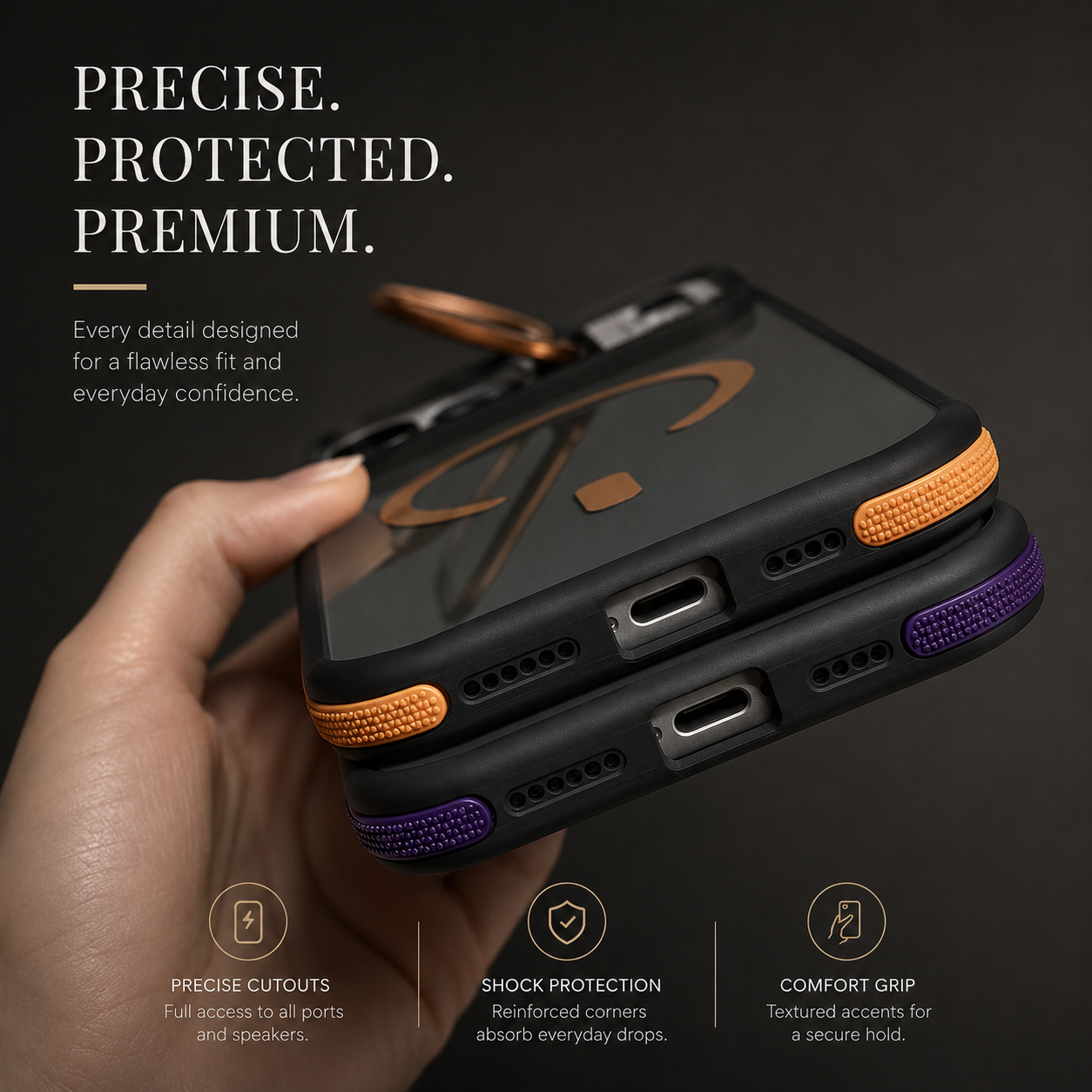 Premium iPhone Case MagSafe Compatible Magnetic Matte Clear Cover Metal Kickstand Shockproof Armor Anti Fingerprint Camera Protection Slim Full Coverage