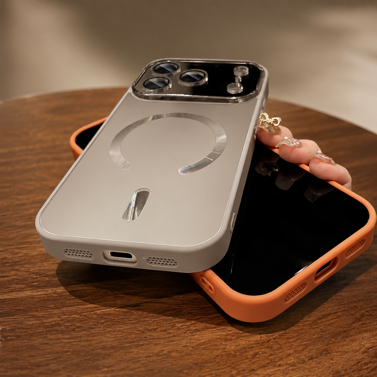 Premium iPhone Case MagSafe Compatible Magnetic Shockproof Cover Camera Protection Anti Scratch Slim Lightweight Protective Full Coverage Design