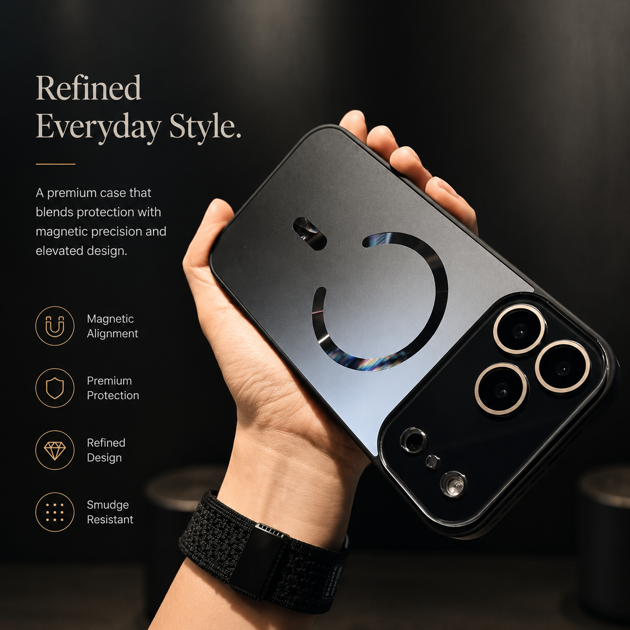 Premium iPhone Case MagSafe Compatible Magnetic Shockproof Cover Camera Protection Anti Scratch Slim Lightweight Protective Full Coverage Design