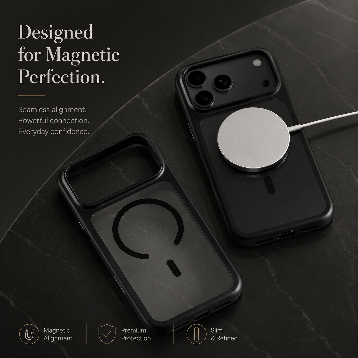 Premium iPhone Case MagSafe Compatible Magnetic TPU PC Shockproof Cover Camera Button Camera Protection Anti Fingerprint Matte Slim Full Coverage