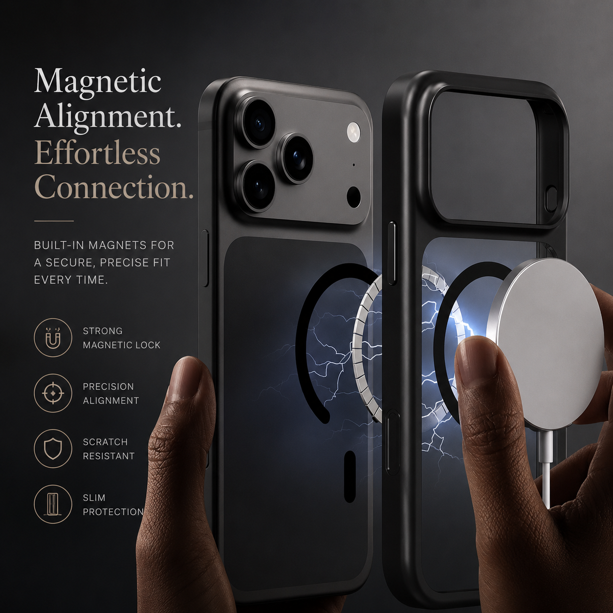 Premium iPhone Case MagSafe Compatible Magnetic TPU PC Shockproof Cover Camera Button Camera Protection Anti Fingerprint Matte Slim Full Coverage