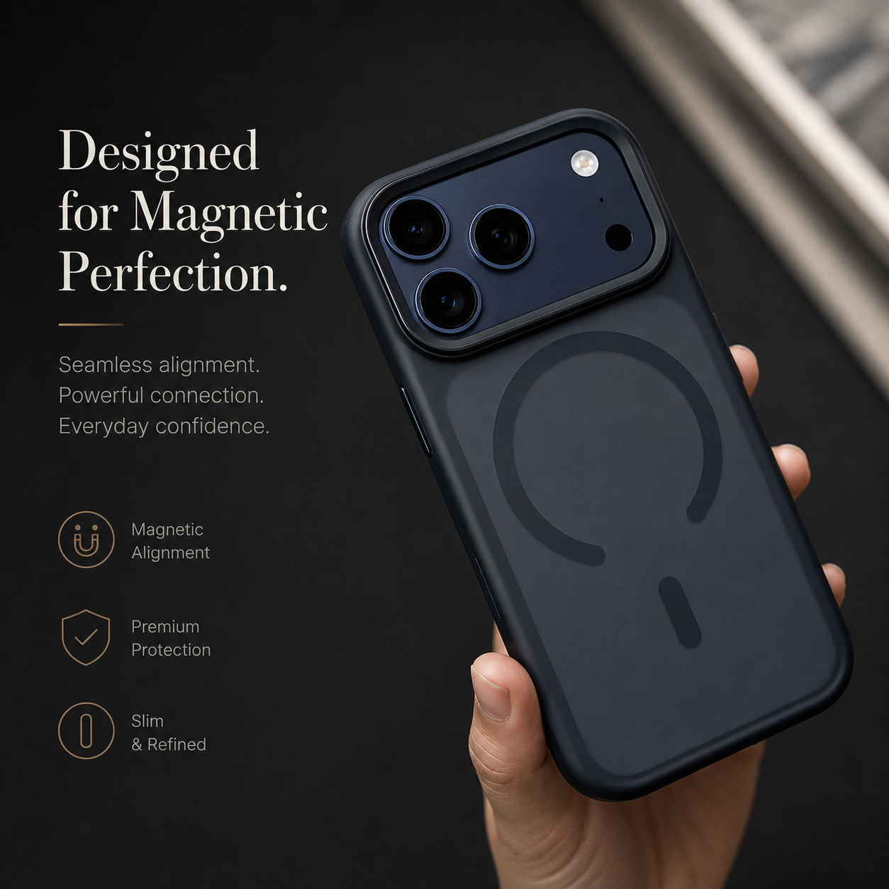 Premium iPhone Case MagSafe Compatible Magnetic TPU PC Shockproof Cover Camera Button Camera Protection Anti Fingerprint Matte Slim Full Coverage