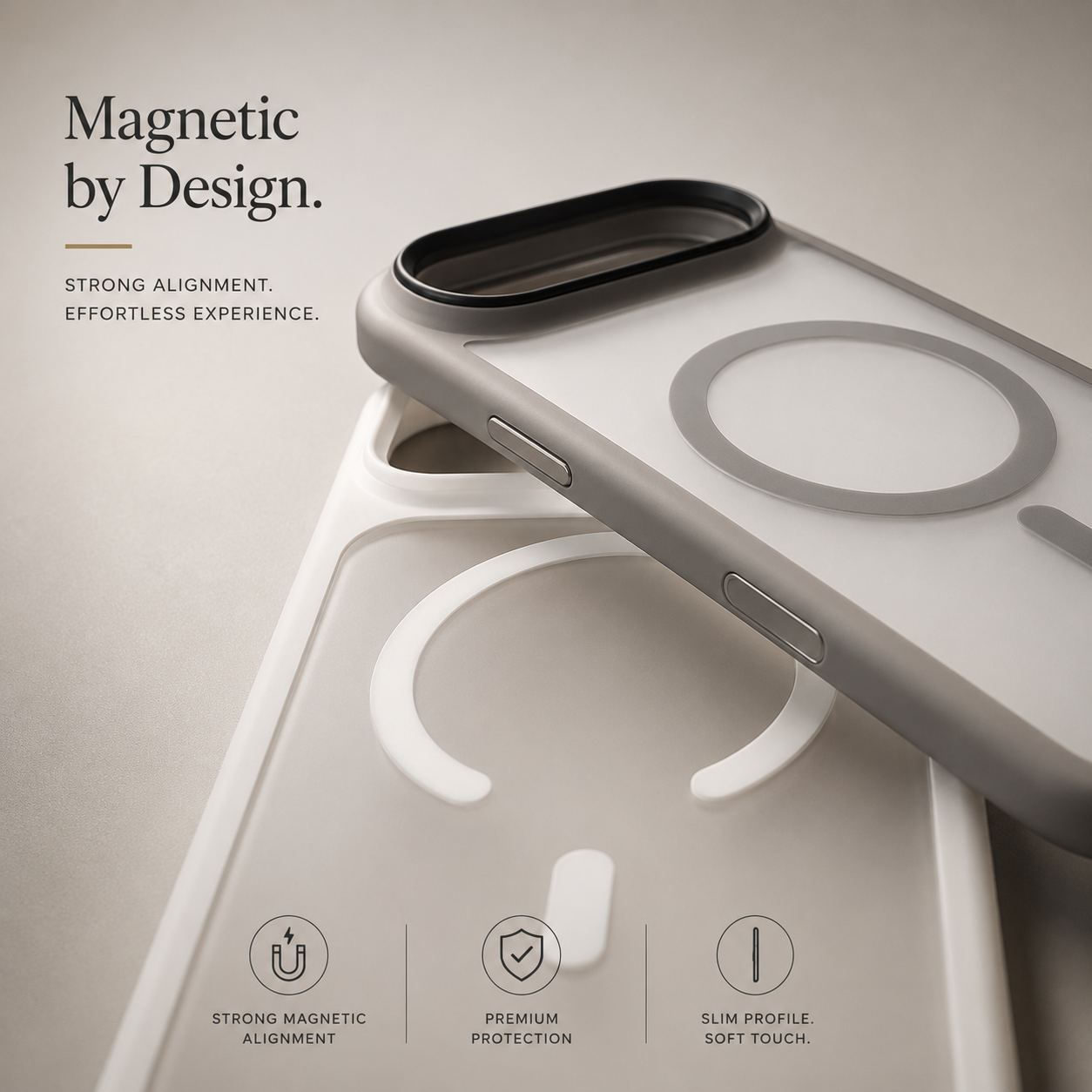 Premium iPhone Case MagSafe Compatible Magnetic TPU PC Shockproof Cover Camera Button Camera Protection Anti Fingerprint Matte Slim Full Coverage