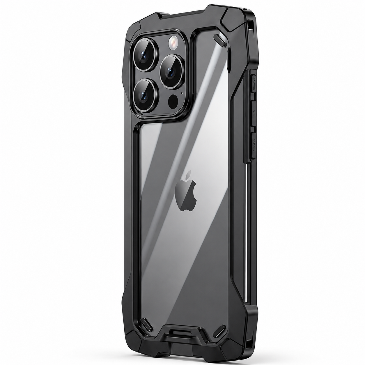 Premium iPhone Case MagSafe Compatible Military Armor Rugged Cover Dual Layer Metal Frame Tempered Glass Full Body Shockproof Camera Protection