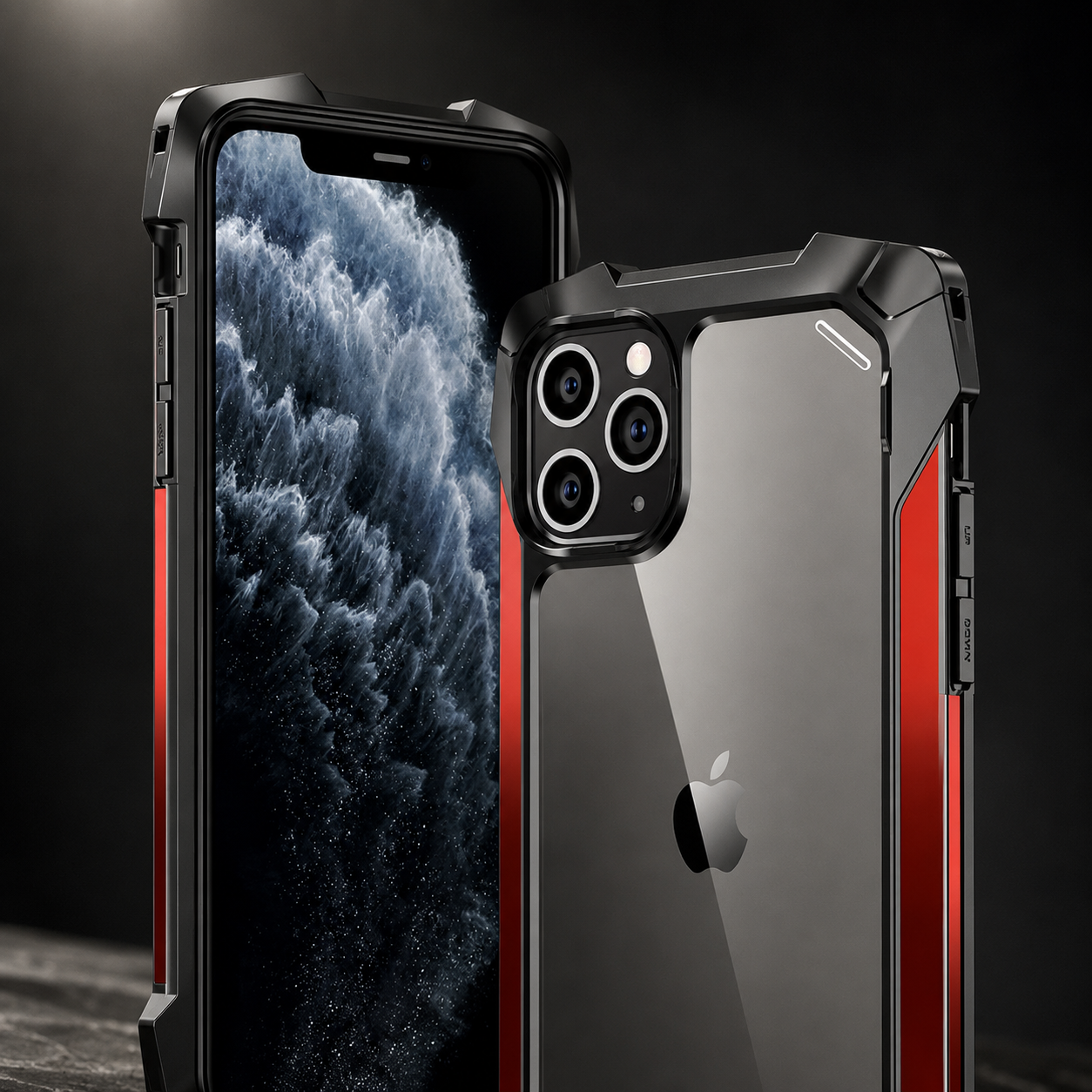 Premium iPhone Case MagSafe Compatible Military Armor Rugged Cover Dual Layer Metal Frame Tempered Glass Full Body Shockproof Camera Protection