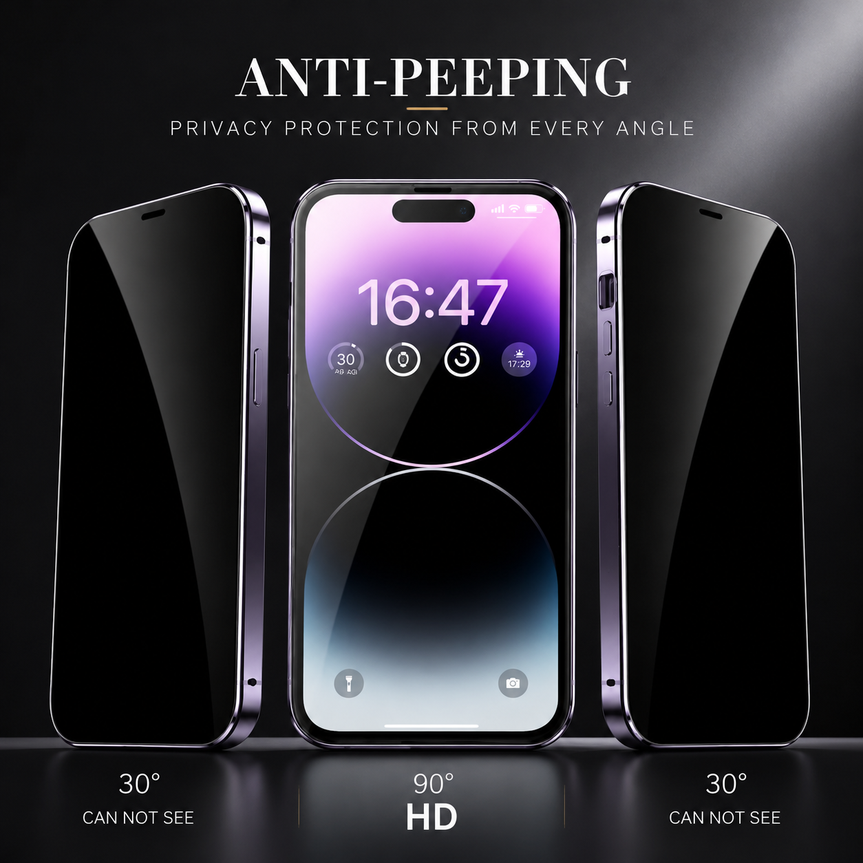 Premium iPhone Case MagSafe Compatible Privacy Screen Double Sided Tempered Glass Metal Frame 360 Full Body Shockproof Cover Camera Lens Protection Slim Design