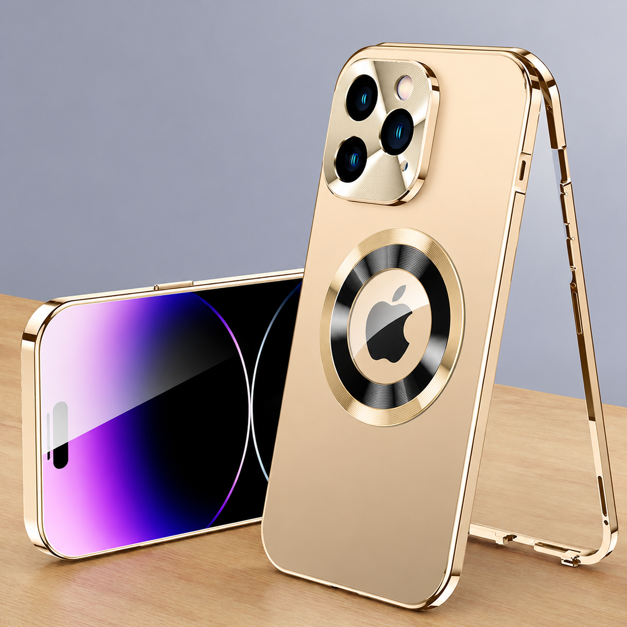 Premium iPhone Case MagSafe Compatible Privacy Screen Double Sided Tempered Glass Metal Frame 360 Full Body Shockproof Cover Camera Lens Protection Slim Design