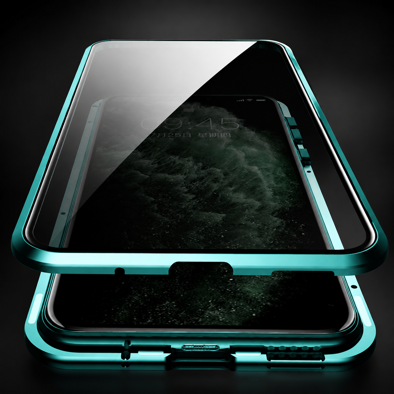 Premium iPhone Case MagSafe Compatible Privacy Screen Glass Cover 360 Full Body Magnetic Shock Absorbing Protective Camera Lens Guard Slim Design
