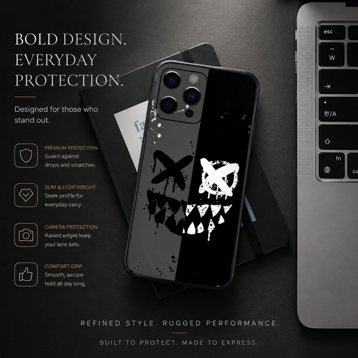 Premium iPhone Case MagSafe Compatible Rugged Armor Bumper Cover Shockproof Protective Frame Camera Lens Protection Slim Grip Full Coverage Design